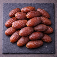 Medjool Date very large dried fruit top view