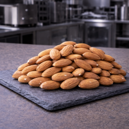 Natuurlijke amandelen gedroogde vruchten totaalbeeld