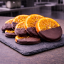 chocolate-dipped candied oranges chocolate candied fruits