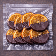 gesukerde sinaasappel met chocolade fruitige lekkernij