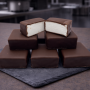 Chocolade-omhulde marshmallow met vanille – detail