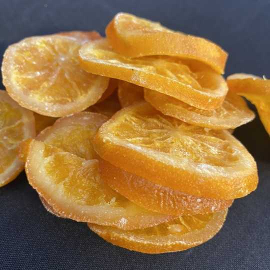 Orange en tranche déshydratée