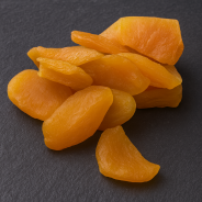 Detail of the soft texture of dehydrated fruit