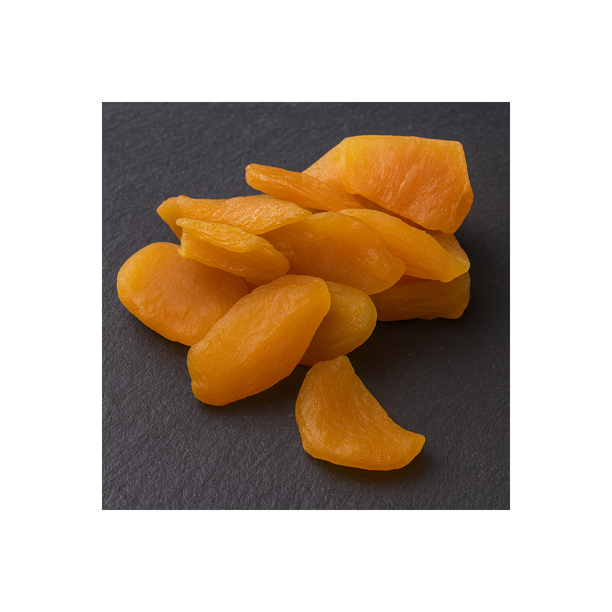 Detail van de zachte textuur van gedroogd fruit