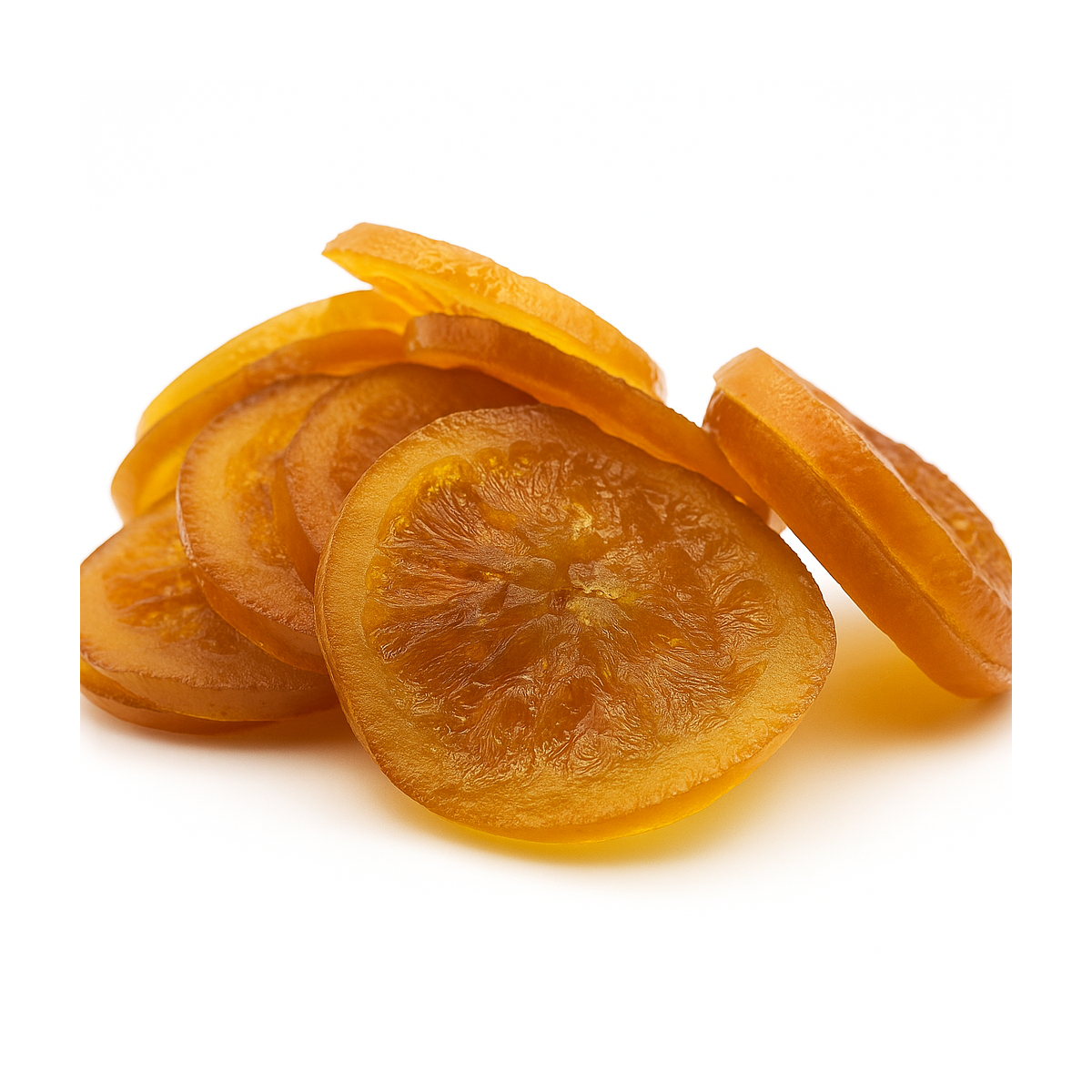 Tranches d’orange confites de Provence – fines rondelles d’orange confite au goût intense et à la texture fondante