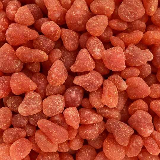 fraises déshydratées premium issues de fruits frais français, riches en fibres et saveur naturelle