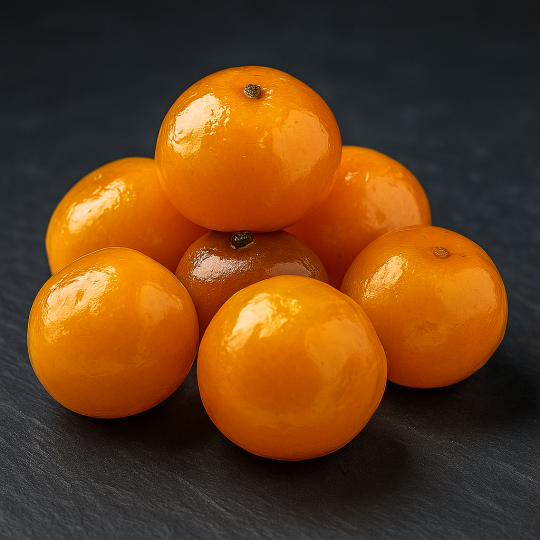 Fruits confits corses détaillés sur fond d’ardoise, saveur méditerranéenne et fabrication française Fruits confits corses détaillés sur fond d’ardoise, saveur méditerranéenne et fabrication française