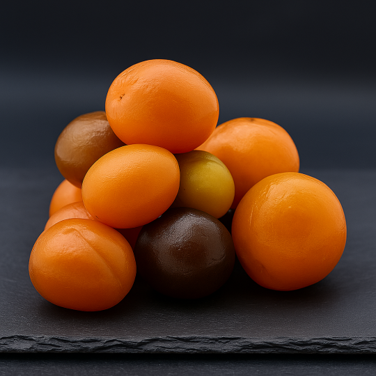 Fruits confits gourmands – abricots confits moelleux et brillants de Provence