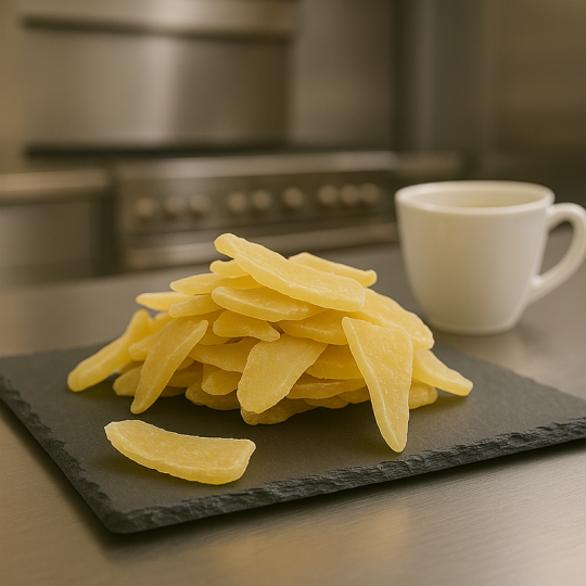 Dehydrated ginger infusion with fresh lemon