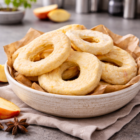 Pommes déshydratées utilisées en pâtisserie