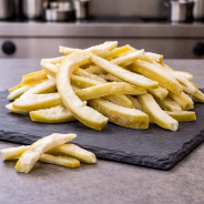 Gedroogde pomelo zijaanzicht met zichtbare zachte structuur