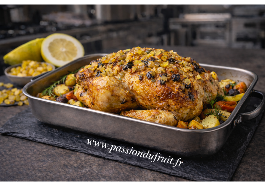 Poulet rôti au cédrat confit – Recette sucrée-salée raffinée