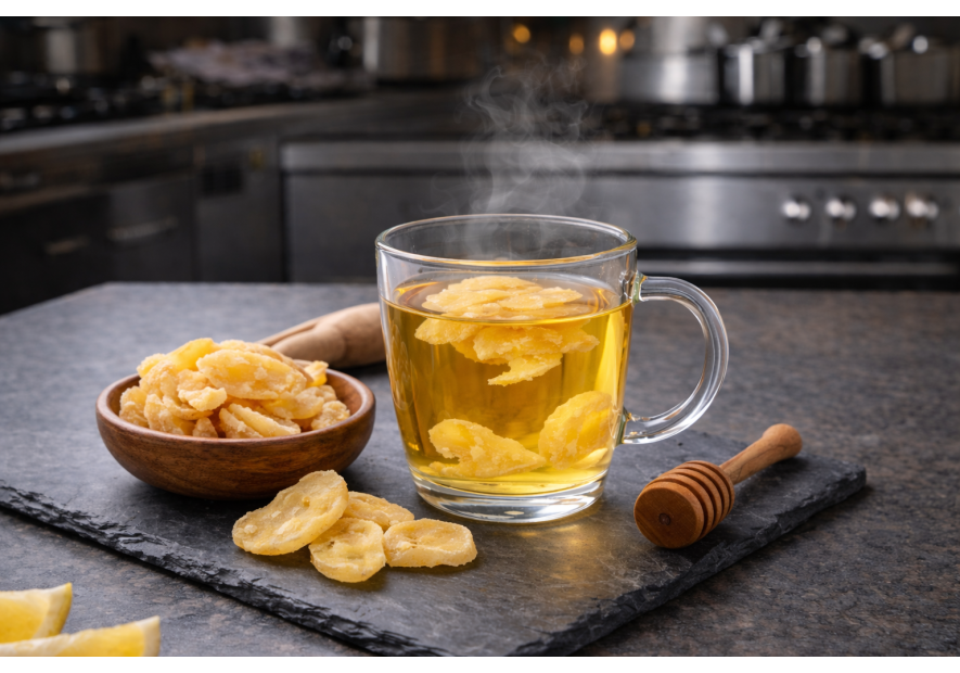 Infusion énergisante aux tranches de gingembre déshydraté : recette rapide et naturelle