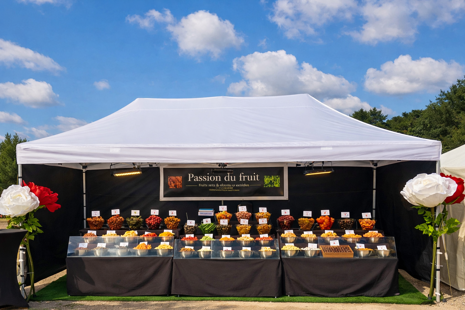 Stand Passion du Fruit exposant sur foire et salon gourmand